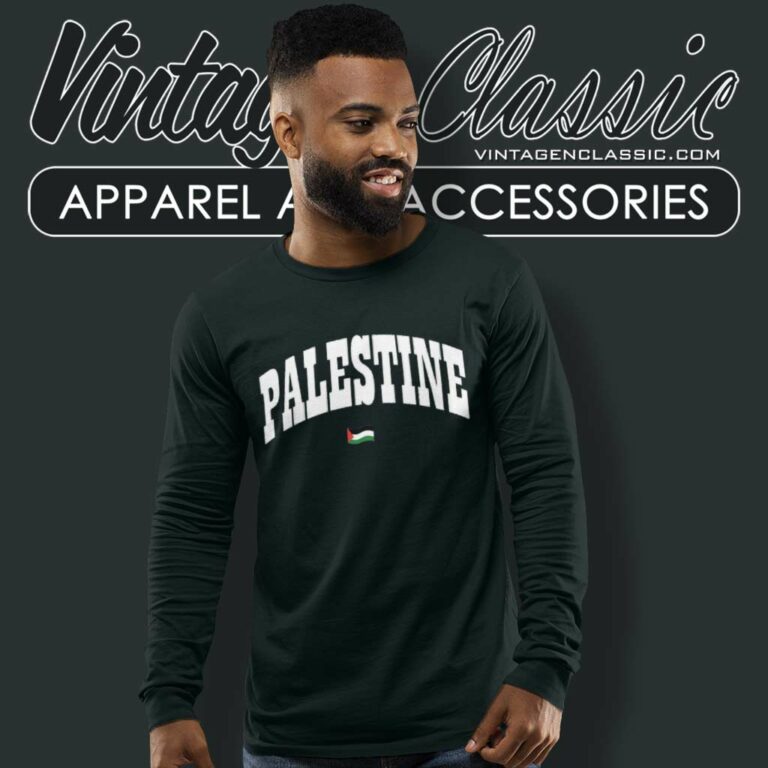 Stand With Palestine Shirt Palestine Flag Long Sleeve Tee Stand With Palestine Shirt Palestine Flag Long Sleeve Tee