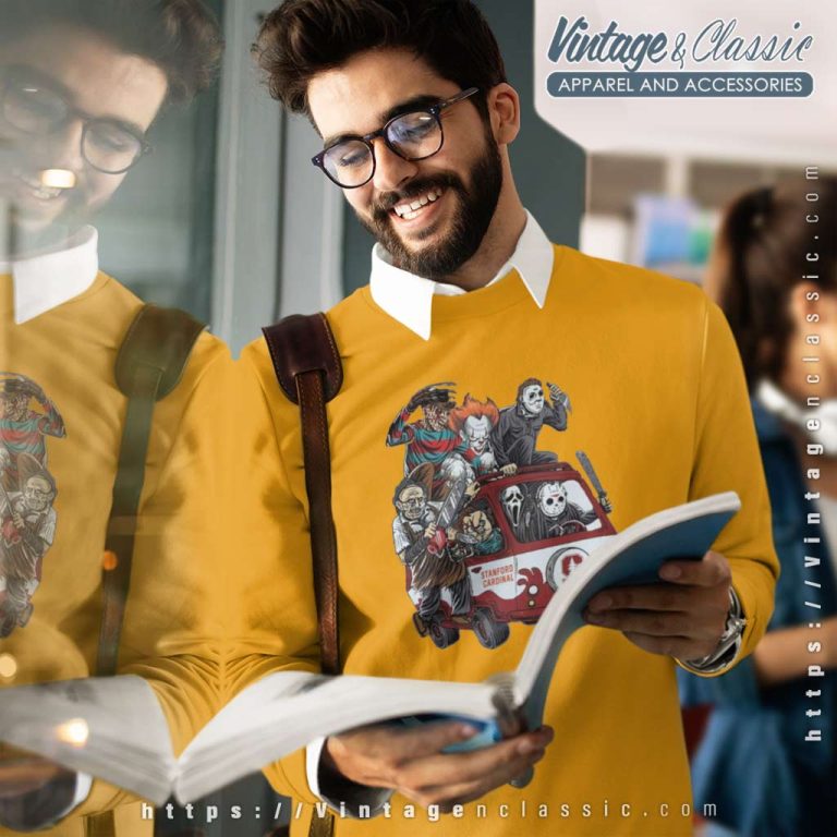 Stanford Cardinal Horror Movies Characters Bus Halloween Sweatshirt Stanford Cardinal Horror Movies Characters Bus Halloween Sweatshirt