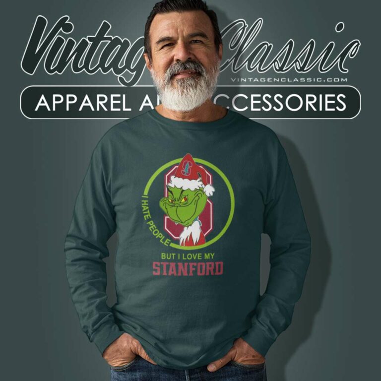 Stanford Cardinal Ncaa Christmas Grinch Shirt I Hate People But I Love My Stanford Long Sleeve Tee 1 Stanford Cardinal Ncaa Christmas Grinch Shirt I Hate People But I Love My Stanford Long Sleeve Tee 1