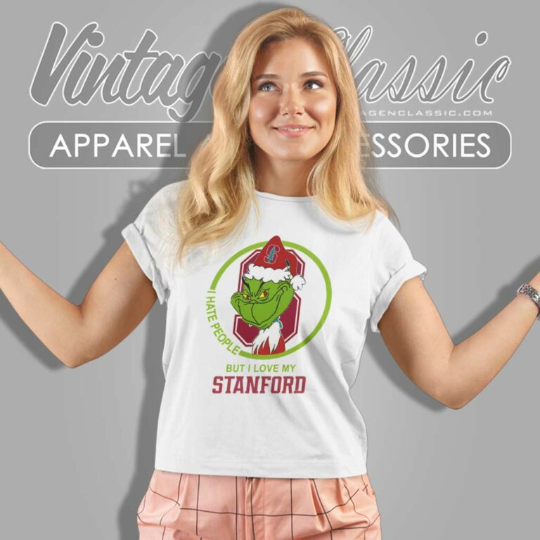 Stanford Cardinal Ncaa Christmas Grinch Shirt I Hate People But I Love My Stanford Women TShirt 1 Stanford Cardinal Ncaa Christmas Grinch Shirt I Hate People But I Love My Stanford Women TShirt 1