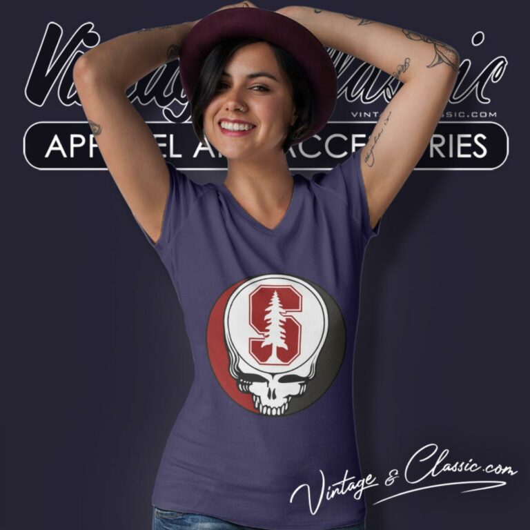 Stanford University Grateful Dead Steal Your Face V Neck TShirt Stanford University Grateful Dead Steal Your Face V Neck TShirt