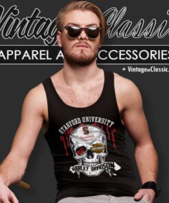 Stanford University Harley Davidson Skull Shirt 4 Stanford University Harley Davidson Skull Tank Top Racerback