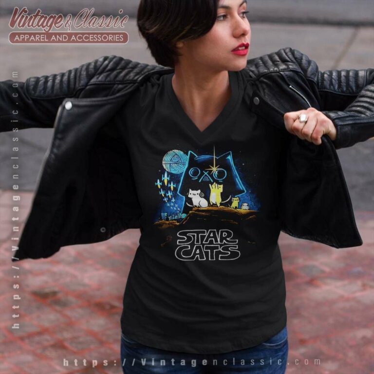 Star Cats Star Wars V Neck TShirt Star Cats Star Wars V Neck TShirt