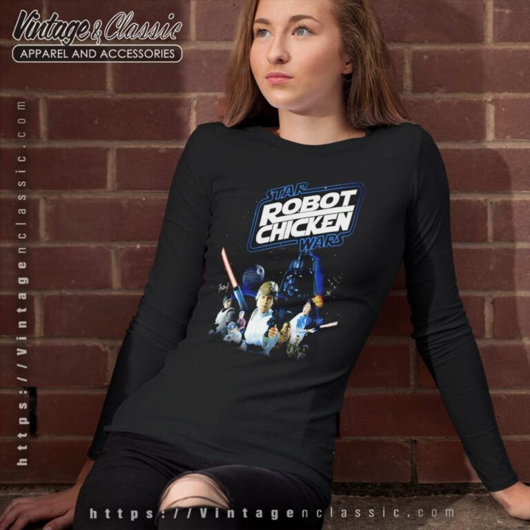 Star Robot Chicken Wars Long Sleeve Tee Star Robot Chicken Wars Long Sleeve Tee