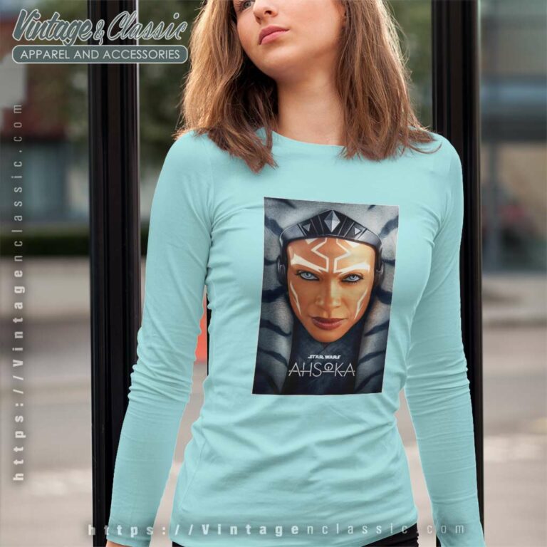 Star Wars Ahsoka Tano Face Shirt Logo Series Poster Art Disney Long Sleeve Tee Star Wars Ahsoka Tano Face Shirt Logo Series Poster Art Disney Long Sleeve Tee