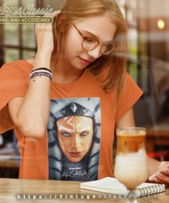 Star Wars Ahsoka Tano Face Shirt Logo Series Poster Art Disney Women TShirt