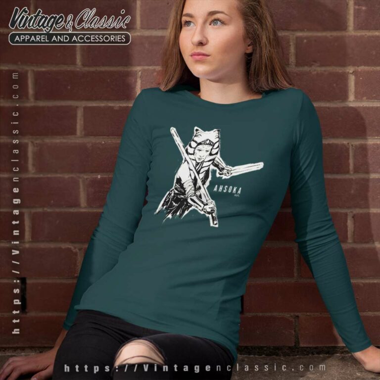 Star Wars Ahsoka Tano Shirt Sketch Disney Long Sleeve Tee Star Wars Ahsoka Tano Shirt Sketch Disney Long Sleeve Tee