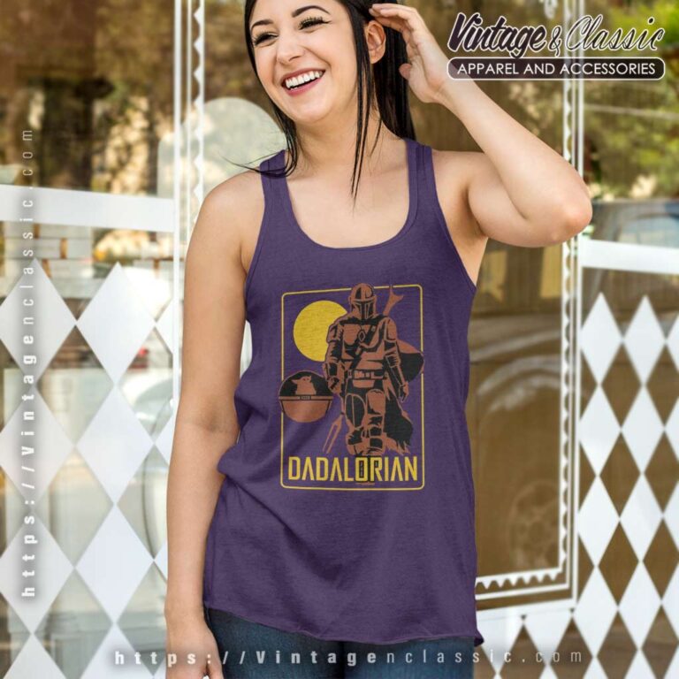 Star Wars Baby Yoda Dadalorian Tank Top Racerback Star Wars Baby Yoda Dadalorian Tank Top Racerback