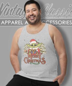 Star Wars Baby Yoda Santa Christmas Tank Top Racerback