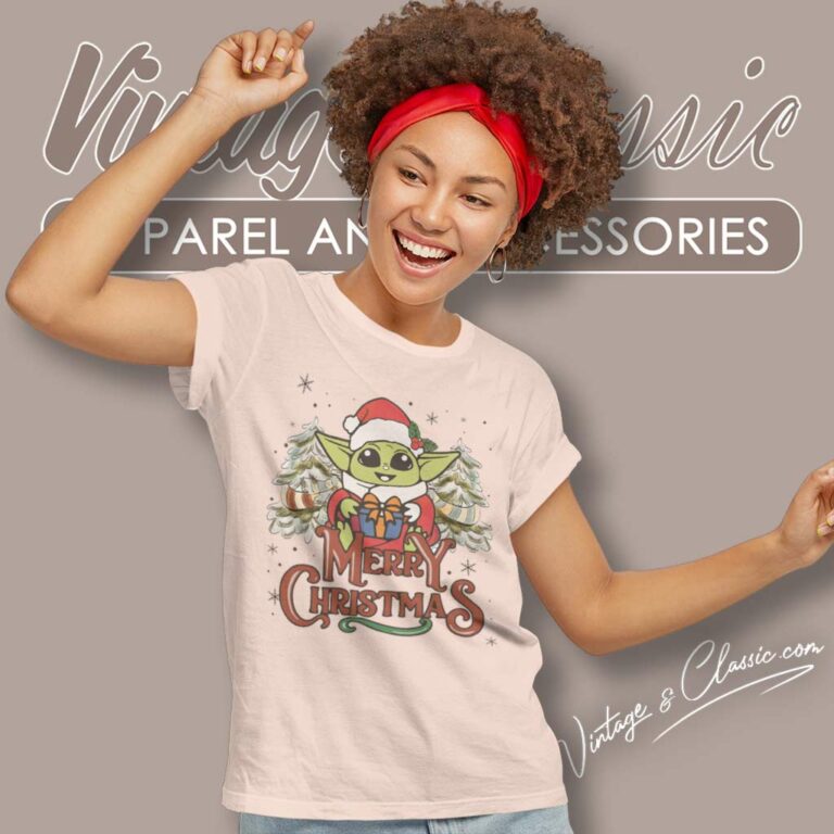 Star Wars Baby Yoda Santa Christmas Women TShirt Star Wars Baby Yoda Santa Christmas Women TShirt