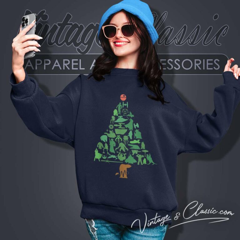 Star Wars Characters Christmas Tree Sweatshirt Star Wars Characters Christmas Tree Sweatshirt