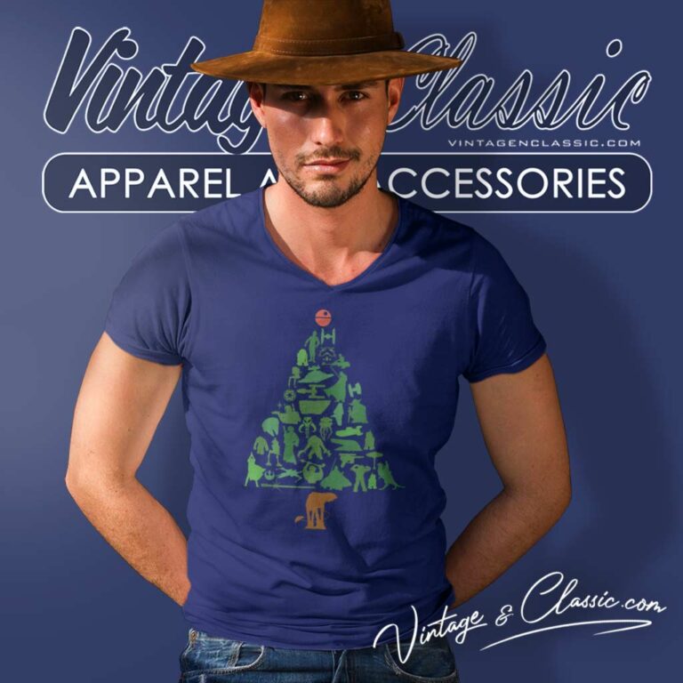Star Wars Characters Christmas Tree V Neck TShirt Star Wars Characters Christmas Tree V Neck TShirt