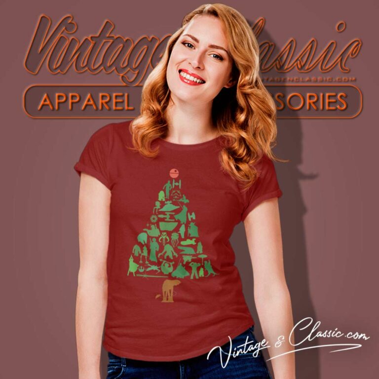 Star Wars Characters Christmas Tree Women TShirt Star Wars Characters Christmas Tree Women TShirt