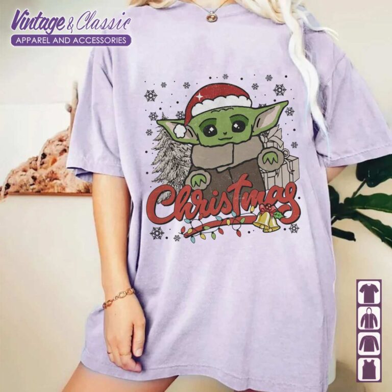 Star Wars Christmas Baby Yoda Christmas Lights TShirt Star Wars Christmas Baby Yoda Christmas Lights TShirt