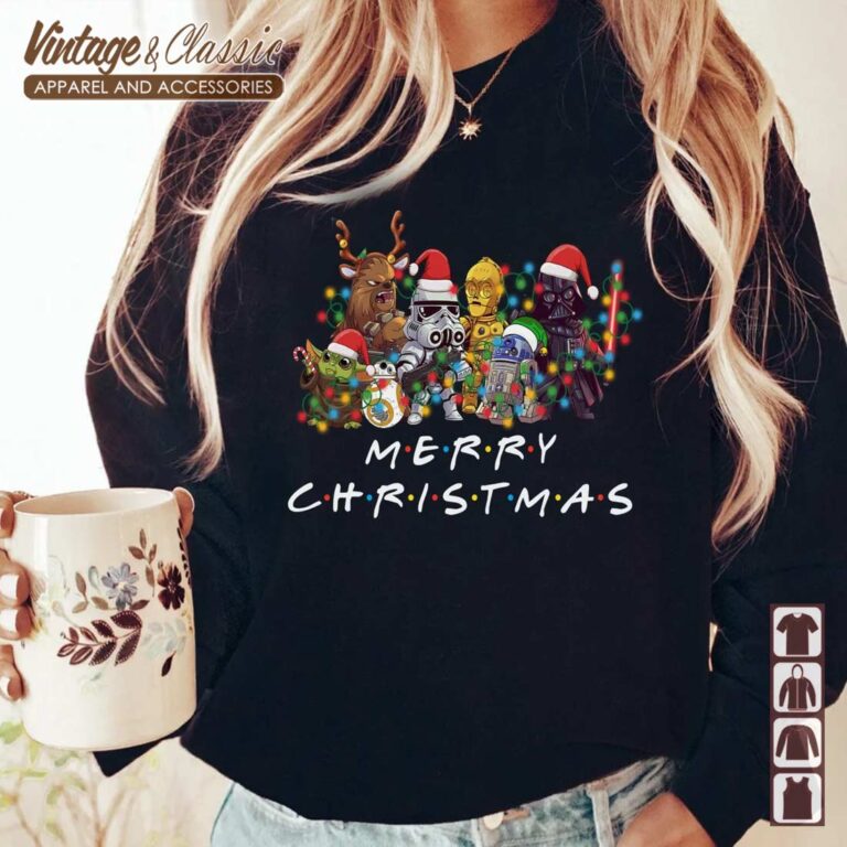 Star Wars Christmas Baby Yoda Darth Vader Stormtrooper Chewbacca Christmas Light Sweatshirt Star Wars Christmas Baby Yoda Darth Vader Stormtrooper Chewbacca Christmas Light Sweatshirt