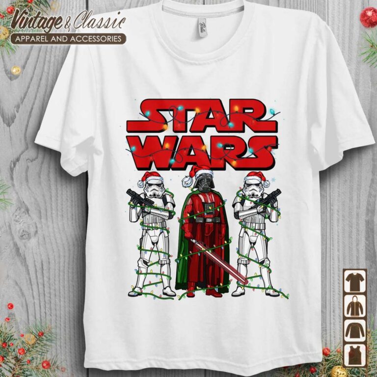 Star Wars Christmas Logo Shirt Darth Vader Stormtrooper Christmas Lights Shirt Star Wars Christmas Logo Shirt Darth Vader Stormtrooper Christmas Lights Shirt