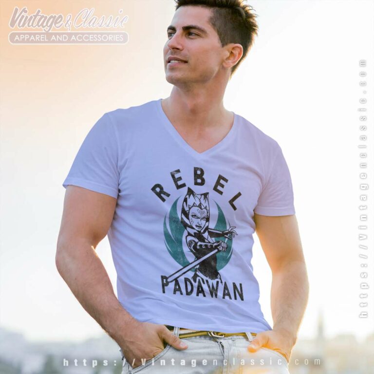 Star Wars Clone Wars Ahsoka Rebel Padawan Portrait V Neck TShirt Star Wars Clone Wars Ahsoka Rebel Padawan Portrait V Neck TShirt