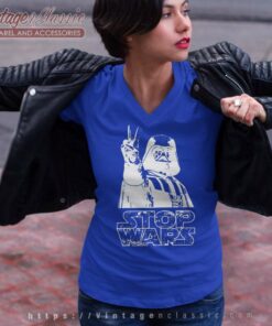 Star Wars Darth Hippies Peace Pacifism Stop Wars V Neck TShirt