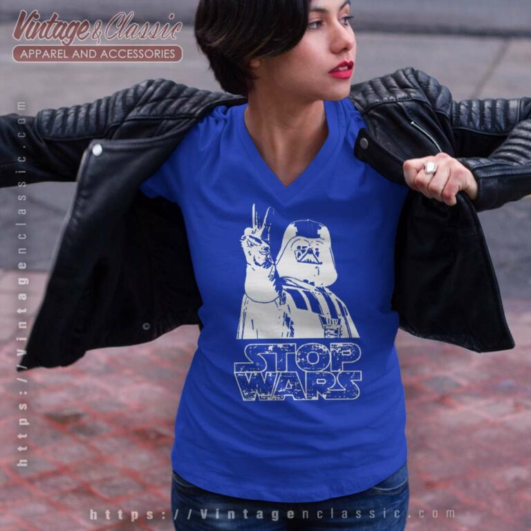 Star Wars Darth Hippies Peace Pacifism Stop Wars V Neck TShirt Star Wars Darth Hippies Peace Pacifism Stop Wars V Neck TShirt