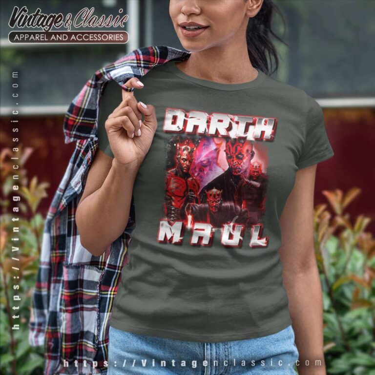 Star Wars Darth Maul Portrait Poster Women TShirt Star Wars Darth Maul Portrait Poster Women TShirt