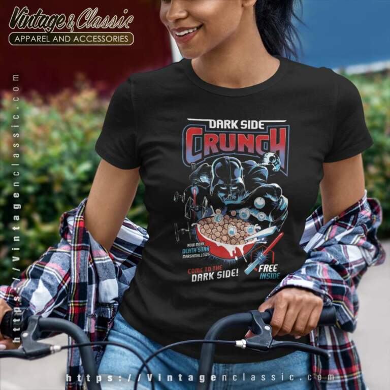 Star Wars Darth Vader Dark Side Crunch Cereal Women TShirt Star Wars Darth Vader Dark Side Crunch Cereal Women TShirt