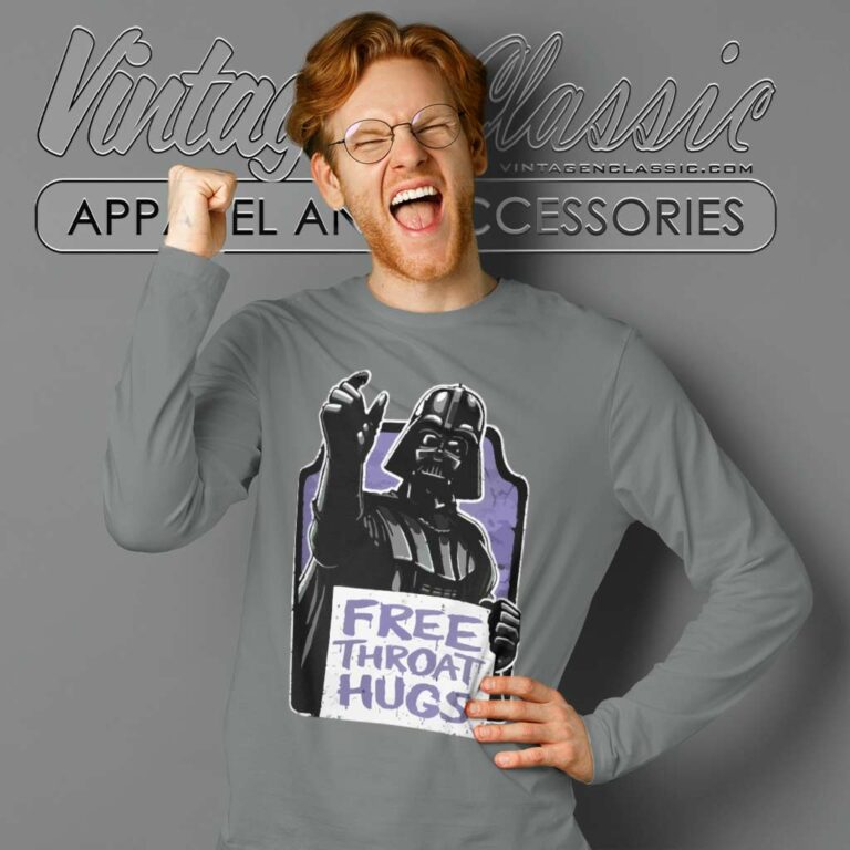 Star Wars Darth Vader Free Throat Hugs Long Sleeve Tee Star Wars Darth Vader Free Throat Hugs Long Sleeve Tee
