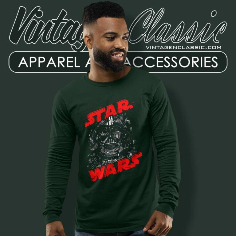 Star Wars Darth Vader Helmet Collapse Long Sleeve Tee Star Wars Darth Vader Helmet Collapse Long Sleeve Tee
