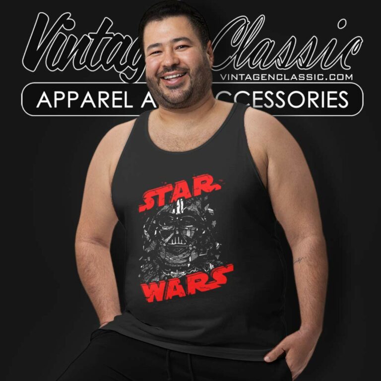 Star Wars Darth Vader Helmet Collapse Tank Top Racerback Star Wars Darth Vader Helmet Collapse Tank Top Racerback