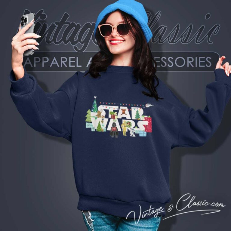 Star Wars Logo Characters Christmas Sweatshirt Star Wars Logo Characters Christmas Sweatshirt