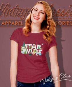 Star Wars Logo Characters Christmas Women TShirt