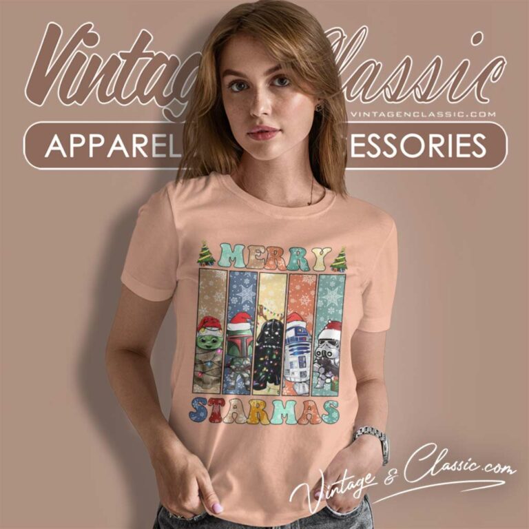 Star Wars Merry Christmas Starmas Women TShirt 1 Star Wars Merry Christmas Starmas Women TShirt 1