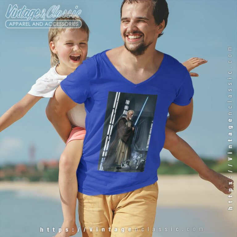 Star Wars Obi Wan Kenobi Lightsaber V Neck TShirt Star Wars Obi Wan Kenobi Lightsaber V Neck TShirt