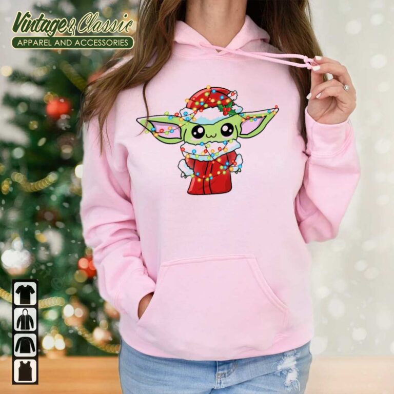 Star Wars Santa Baby Yoda Christmas Lights Sweatshirt Star Wars Santa Baby Yoda Christmas Lights Sweatshirt