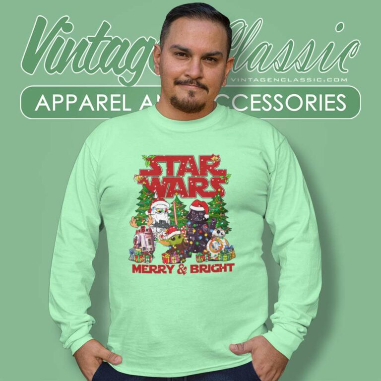 Star Wars Santa Christmas Tree Long Sleeve Tee Star Wars Santa Christmas Tree Long Sleeve Tee