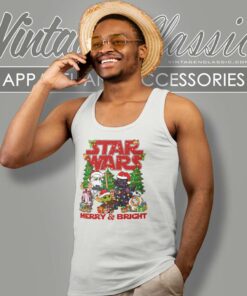 Star Wars Santa Christmas Tree Tank Top Racerback