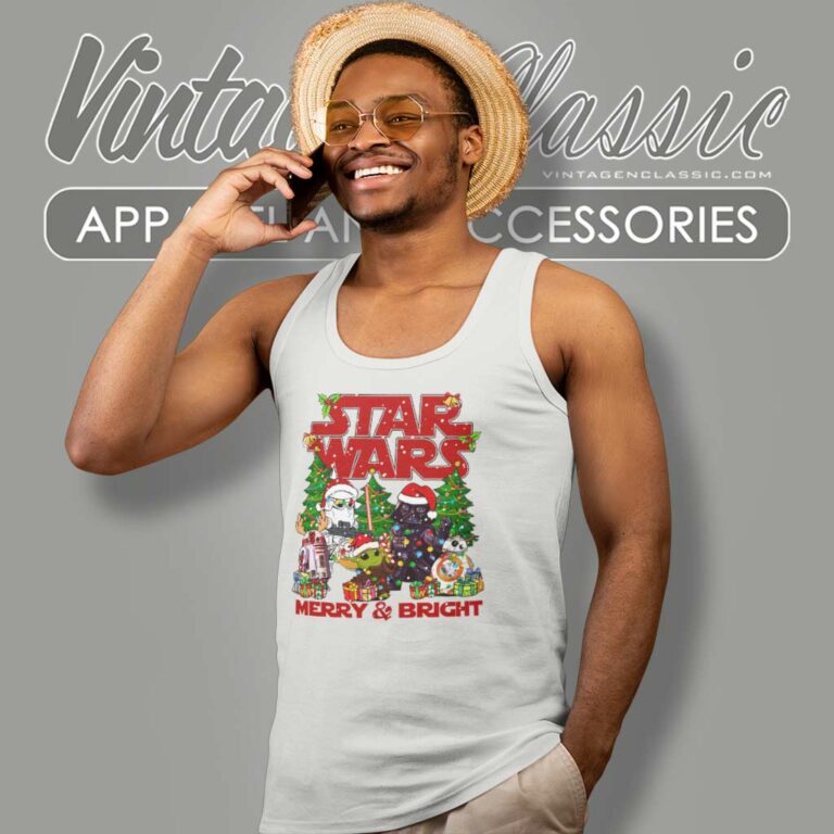 Star Wars Santa Christmas Tree Tank Top Racerback Star Wars Santa Christmas Tree Tank Top Racerback