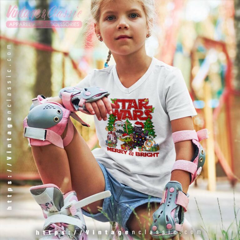 Star Wars Santa Christmas Tree kids Vneck Star Wars Santa Christmas Tree kids Vneck