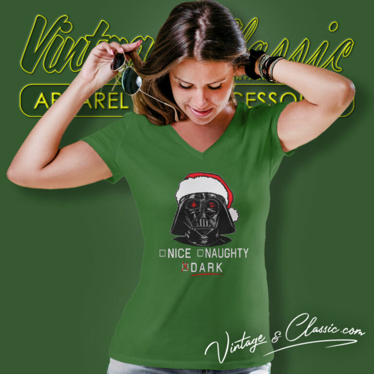 Star Wars Santa Darth Vader Christmas V Neck TShirt Star Wars Santa Darth Vader Christmas V Neck TShirt