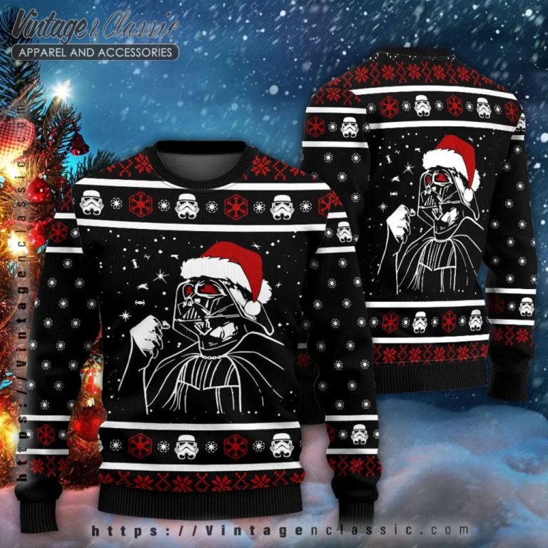 Star Wars Santa Vader Ugly Christmas Sweater back Ugly Sweater Star Wars Santa Vader Ugly Christmas Sweater back Ugly Sweater