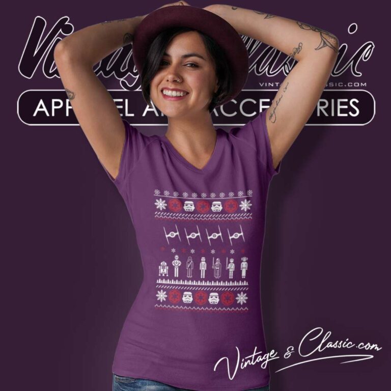 Star Wars Squad Merry Christmas V Neck TShirt Star Wars Squad Merry Christmas V Neck TShirt