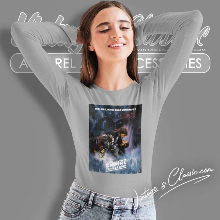 Star Wars The Empire Strikes Back Poster Long Sleeve Tee Star Wars The Empire Strikes Back Poster Long Sleeve Tee