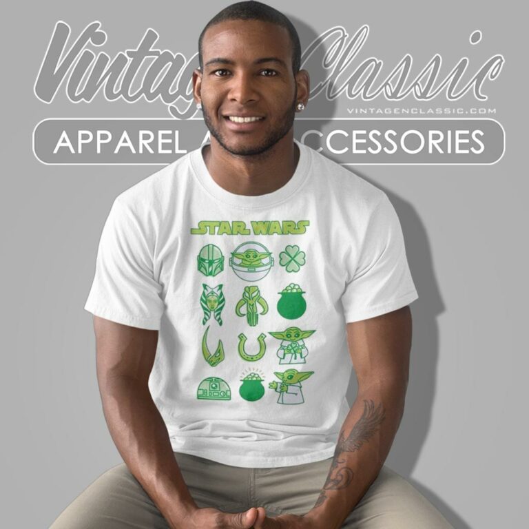 The Mandalorian St Patricks Day Character Chart T Shirt The Mandalorian St Patricks Day Character Chart T Shirt