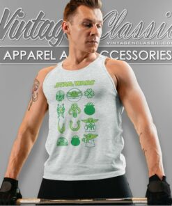 The Mandalorian St Patricks Day Character Chart Tank Top Racerback
