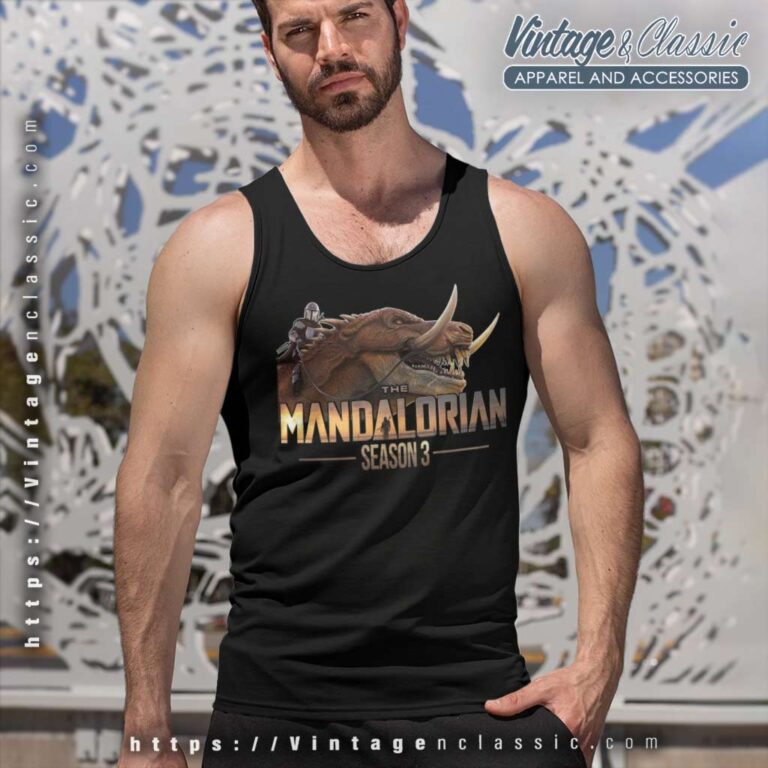 Star Wars The Mandalorian Season 3 Logo Tank Top Racerback Star Wars The Mandalorian Season 3 Logo Tank Top Racerback