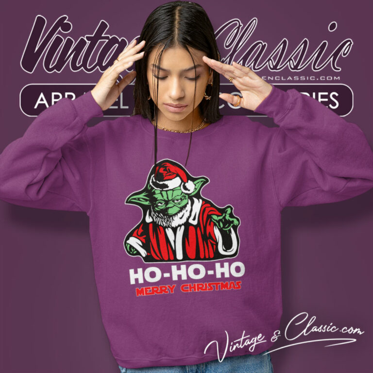 Star Wars Yoda Ho Ho Ho Merry Christmas Sweatshirt Star Wars Yoda Ho Ho Ho Merry Christmas Sweatshirt