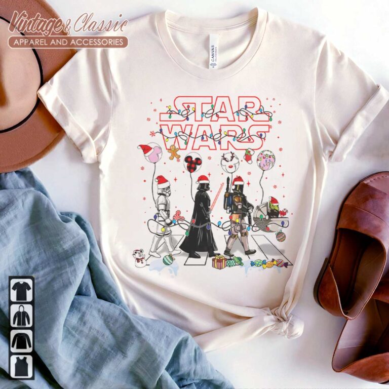 Star wars abbey road walking christmas T shirt Star wars abbey road walking christmas T shirt