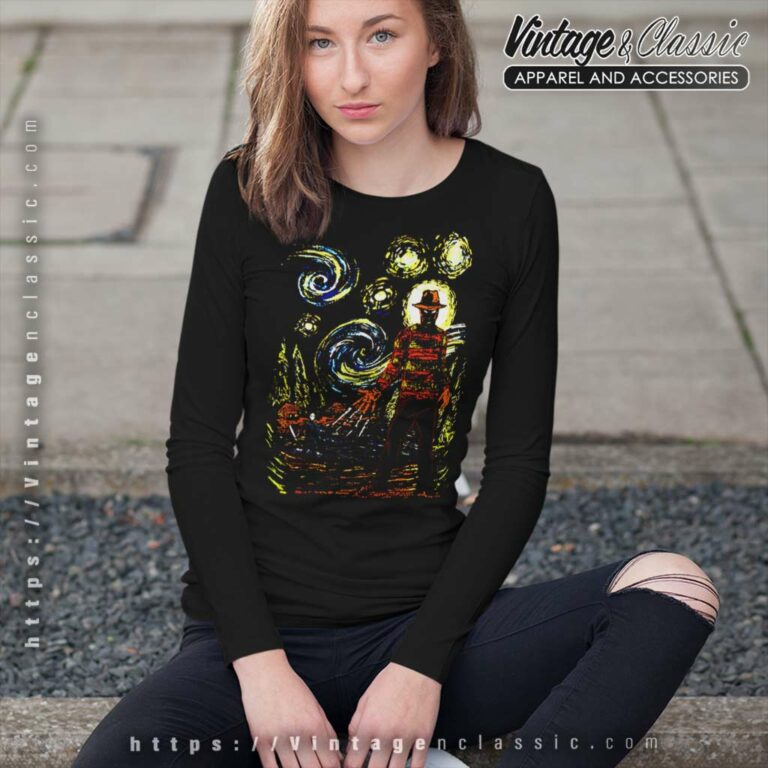 Starry Night Halloween Nightmare Street Long Sleeve Tee Starry Night Halloween Nightmare Street Long Sleeve Tee
