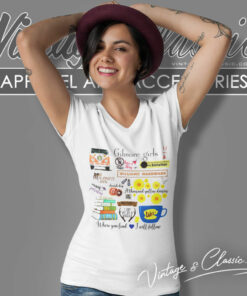 Stars Hollow Lukes Diner Coffee Shirt Gilmore Girls V Neck TShirt
