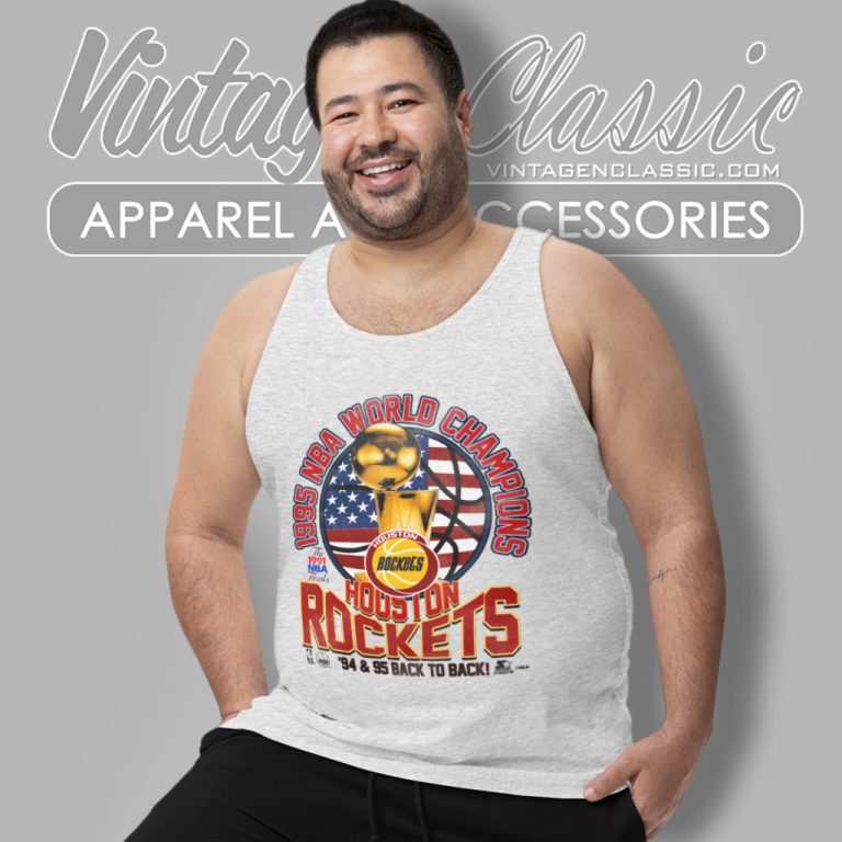 Starter Houston Rockets 1995 World Champions Back To Back Tank Top Racerback Starter Houston Rockets 1995 World Champions Back To Back Tank Top Racerback