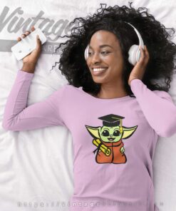 Starwars Baby Yoda Graduation Long Sleeve Tee